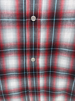 New Kids ELY Cattleman Red plaid Long Sleeve Pearl Snap Size 14 DD-41