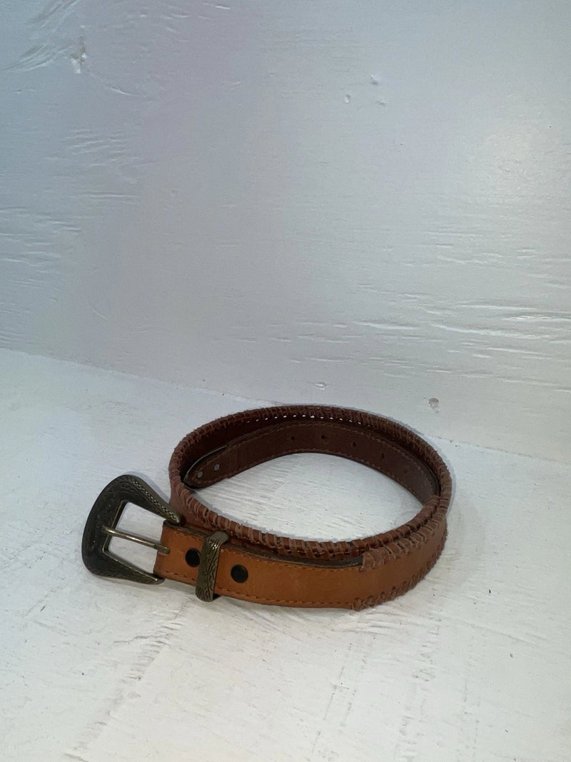 New Brown Genuine Leather Dingo Weaved 28” Belt #4591 JJ-109