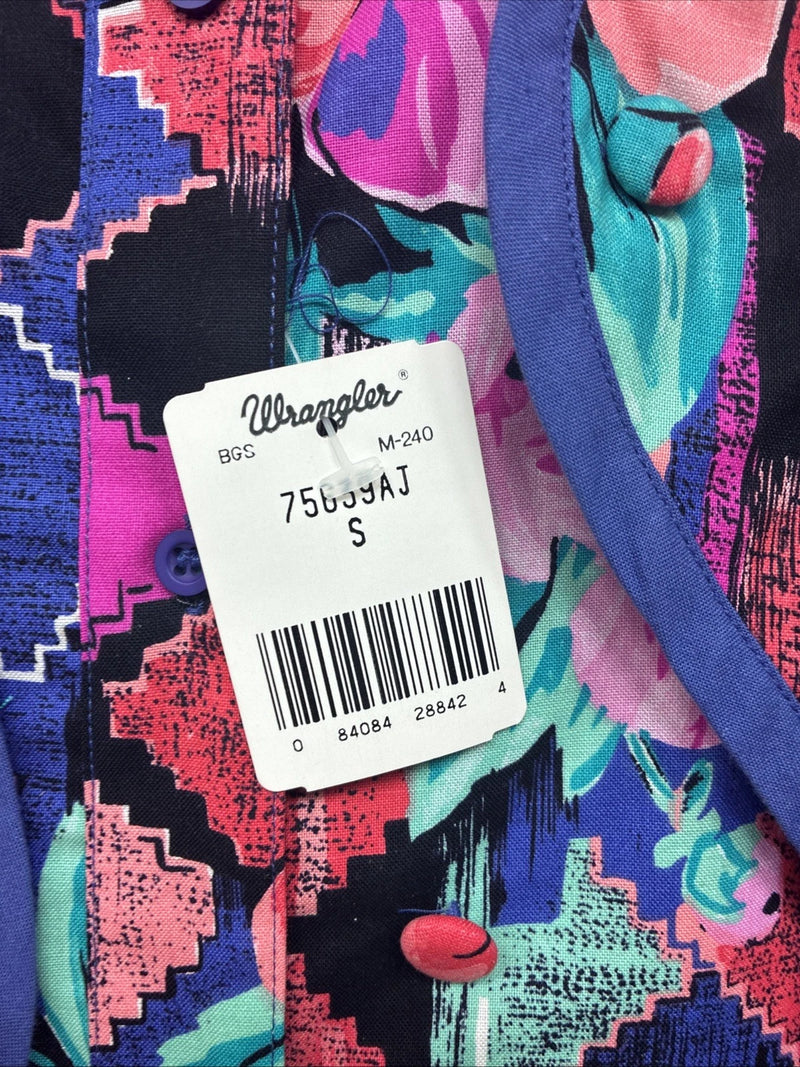 New Women’s Wrangler Multicolor Design Long Sleeve Button Up Small TT-104