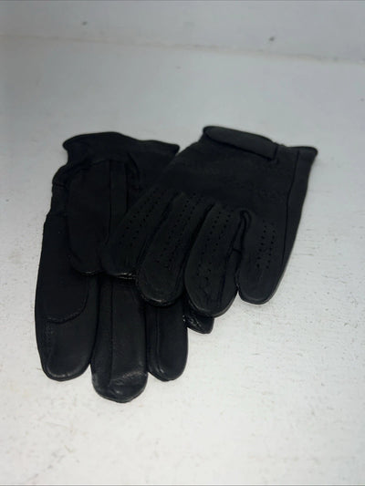 New Black Leather Tuff Mate Riding And Show Gloves Men’s Large Q-506