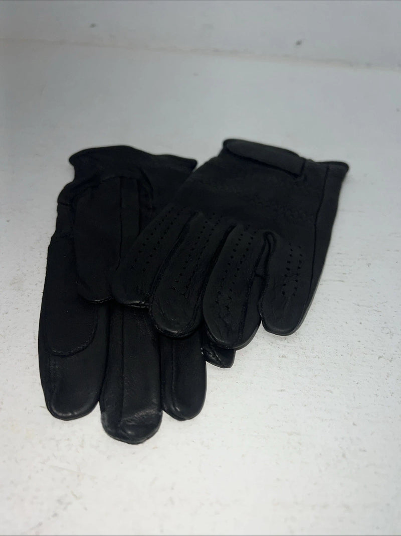 New Black Leather Tuff Mate Riding And Show Gloves Men’s Large Q-506