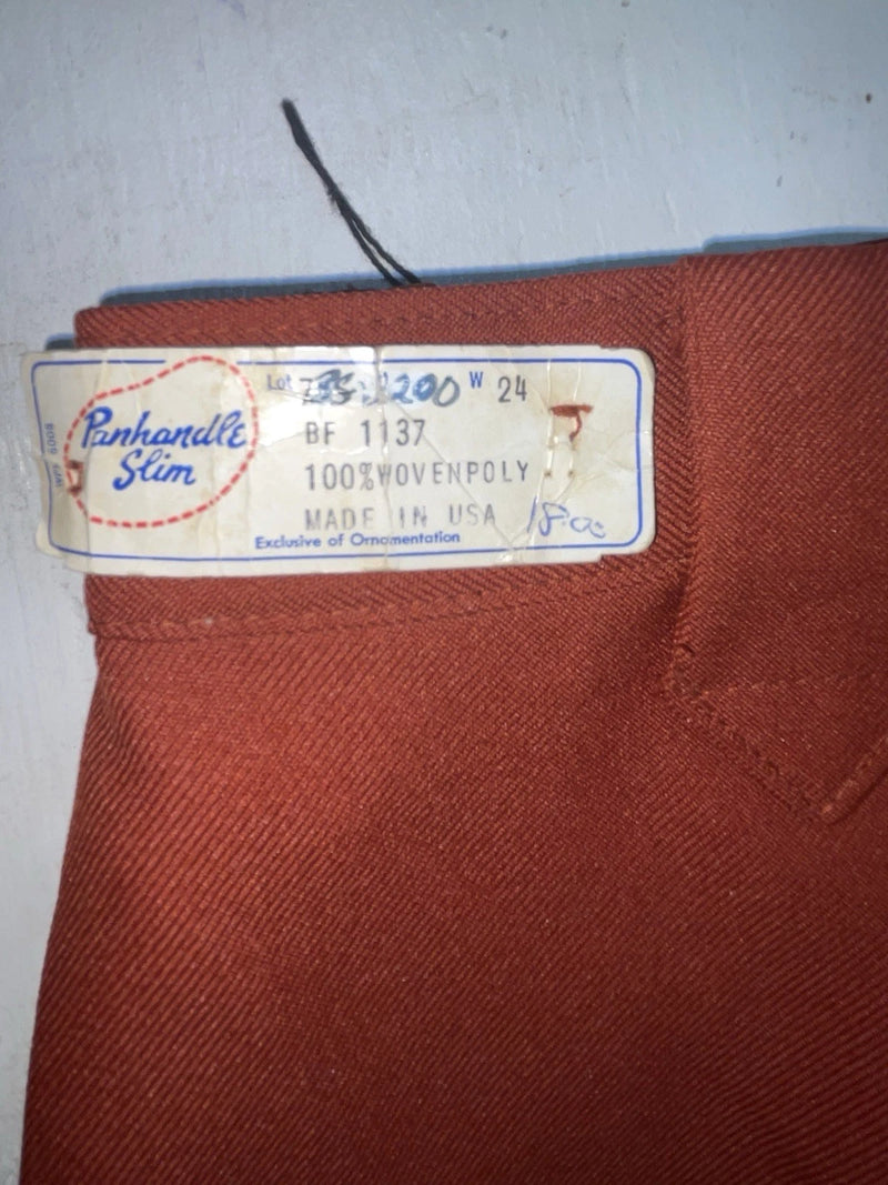 New Vintage Red Panhandle Slim Polyester Pants #735 VV-103