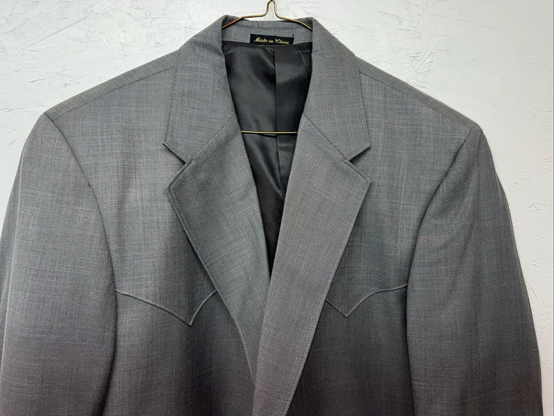 New Men’s Circle S Grey Suit Jacket 46R #25832 T-605