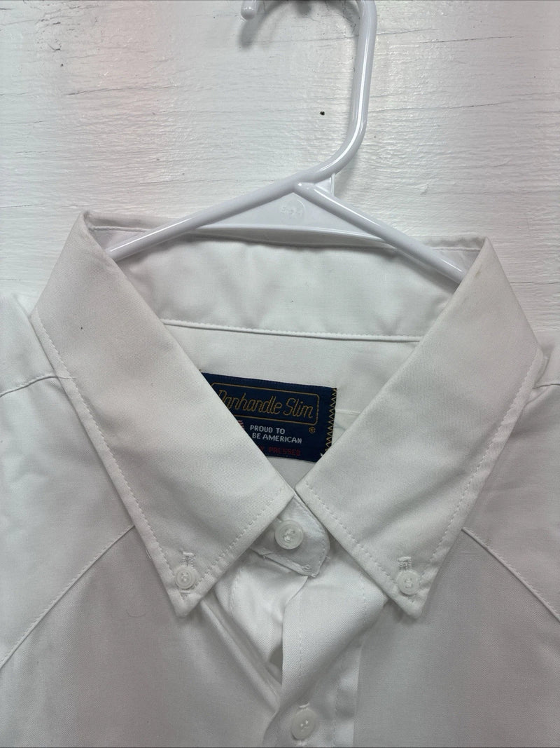 New Men’s Panhandle Slim White Long Sleeve Button Up 18 2XL F-59