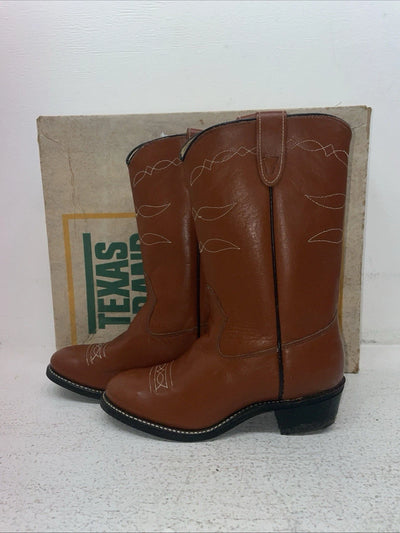 New Children’s Brown Texas Brand Cowboy Boots. B 111 4.5 4 1/2 D. 2-82