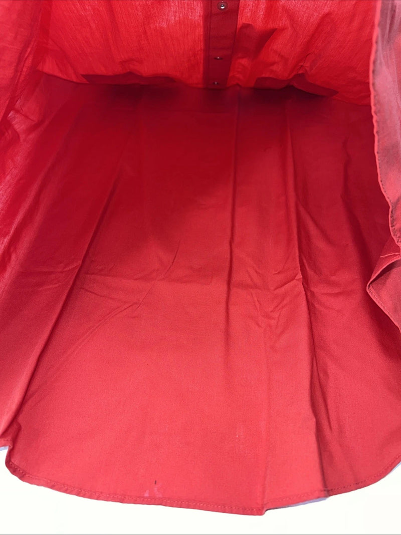 New Mens Red Pearl Snap ELY cattleman Short Sleeve Shirt 17 XL I-44