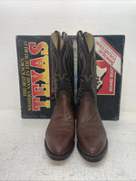 New Men’s Brown Texas Brand Cowboy Boots. M 631 9 D. 3-47