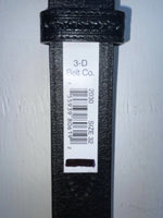 New Black Genuine Leather 3D Silver Pendent And Tooled 32” Belt #2030 JJ-4