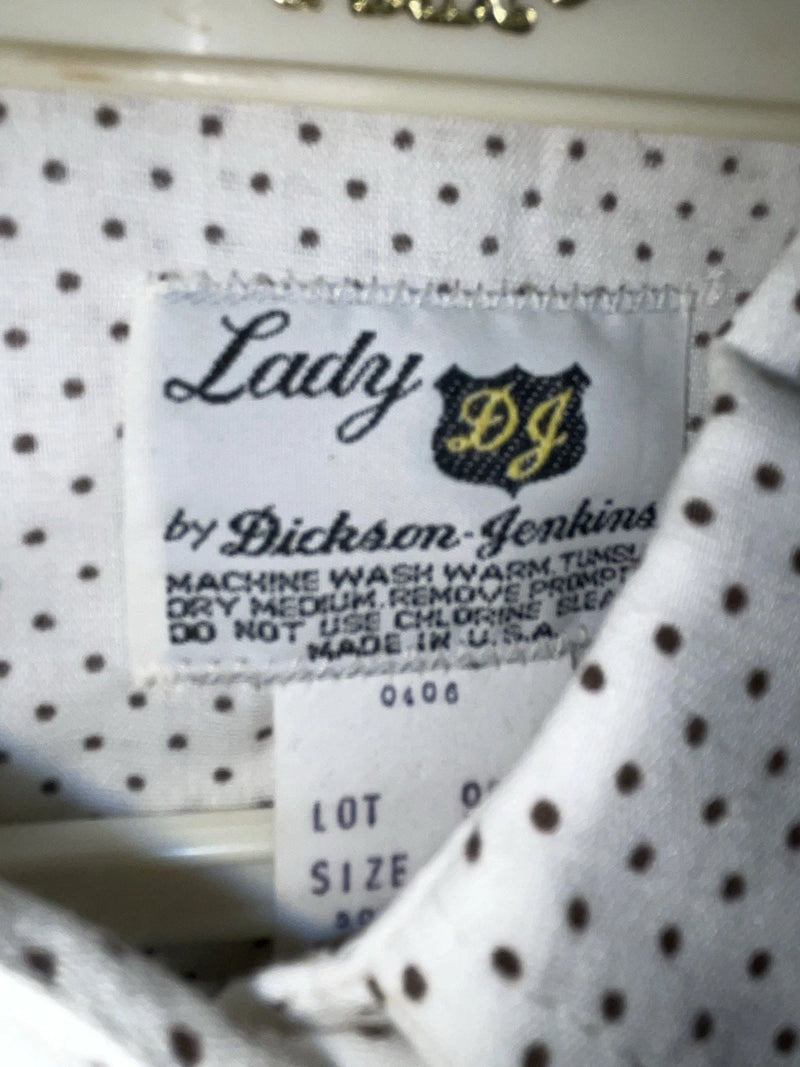 New Women’s Brown Dotted Dickson Jenkins Long Sleeve Button Up Shirt 3B-101