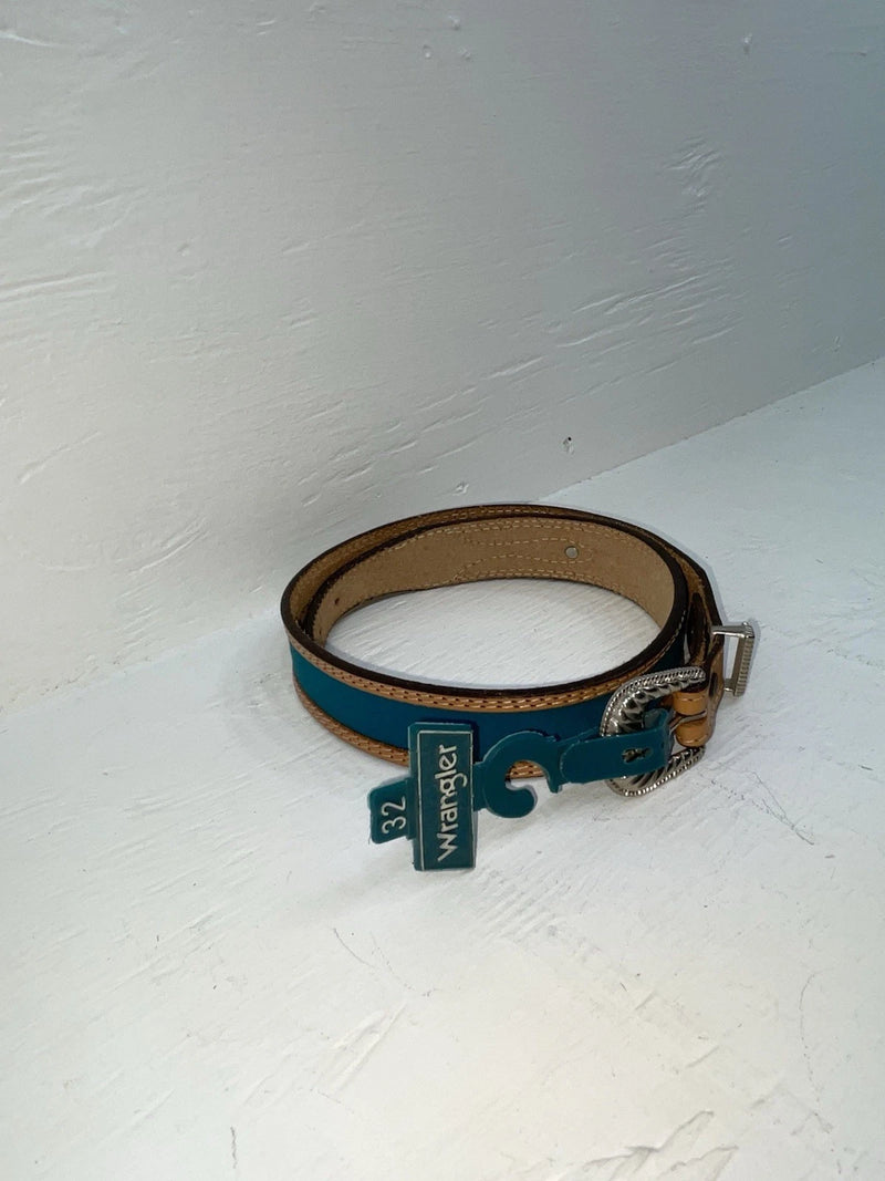 New Blue Genuine Leather Wrangler 32” Belt #528006 Z-170