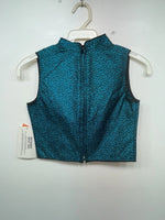 New Women’s Blue 1849 Authentic Ranchwear Cut Off Zip Up Vest XS #77872 3B-71