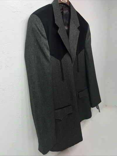 New Men’s Circle S Grey Suit Jacket 50L #25832 Y-601