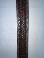 New Brown Genuine Leather Tooled 34” Belt #CL693 Z-163
