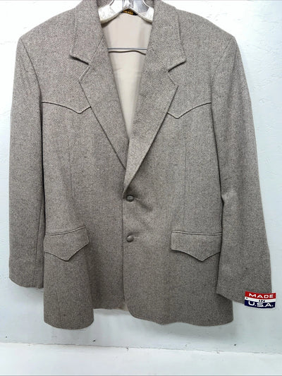 New Men’s Pioneer Wear Tan Suit Jacket 44L #12562 AA-609