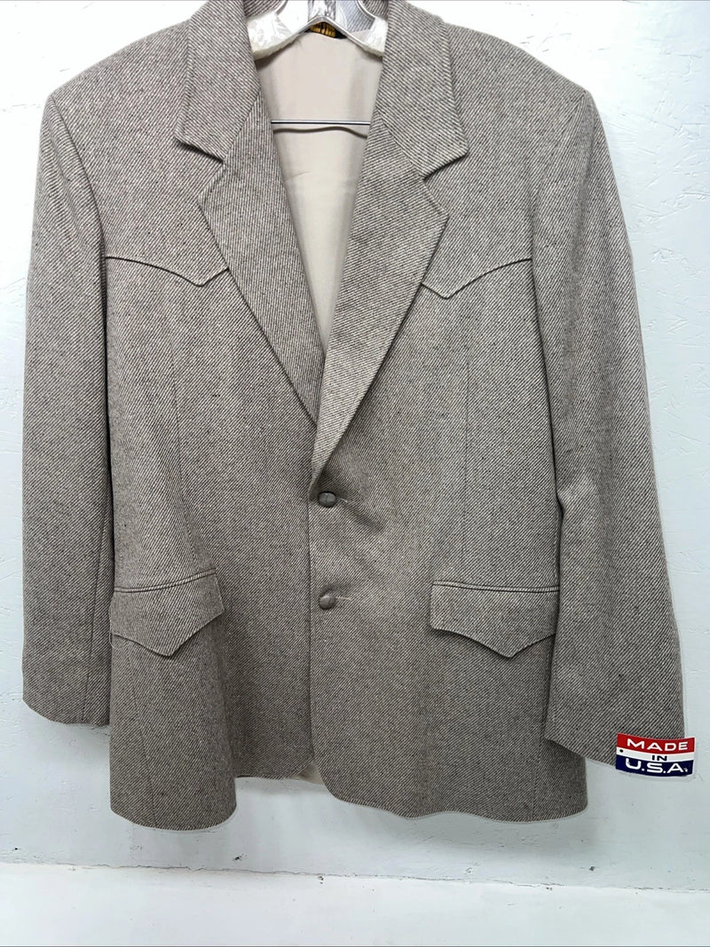New Men’s Pioneer Wear Tan Suit Jacket 44L #12562 AA-609