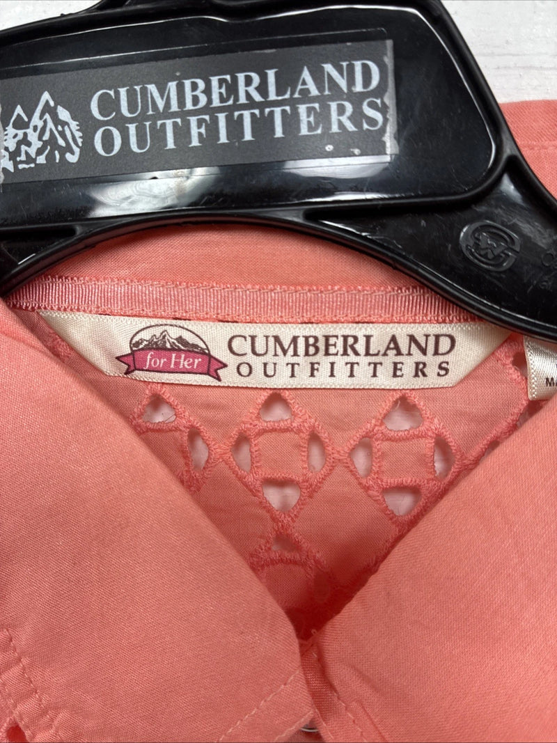 New Women’s Cumberland Pink Designed Long Sleeve Pearl Snap Small II-100