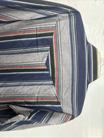 New Men’s ELY Cattleman Multicolor Stripe Long Sleeve Pearl Snap 16.5 Large T-54
