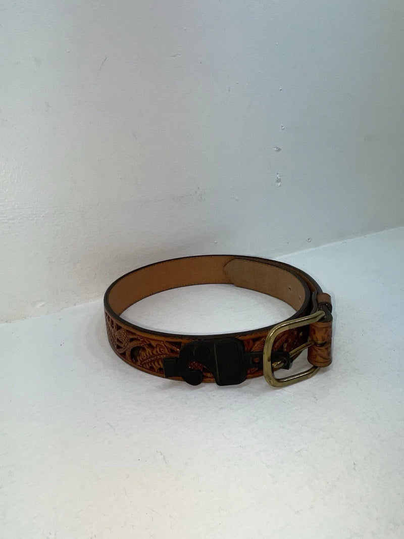 New Brown Genuine Leather Circle Y Tooled 30” Belt #9290 Z-94