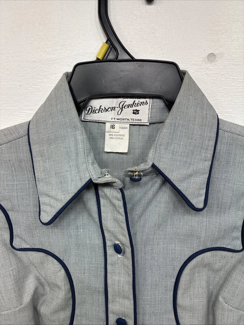 New Boys Dickson Jenkins Blue Long Sleeve Button Up Size 16 DD-84