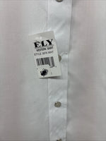 New Women’s Country Charmers White Flame Long Sleeve Pearl Snap XL II-63