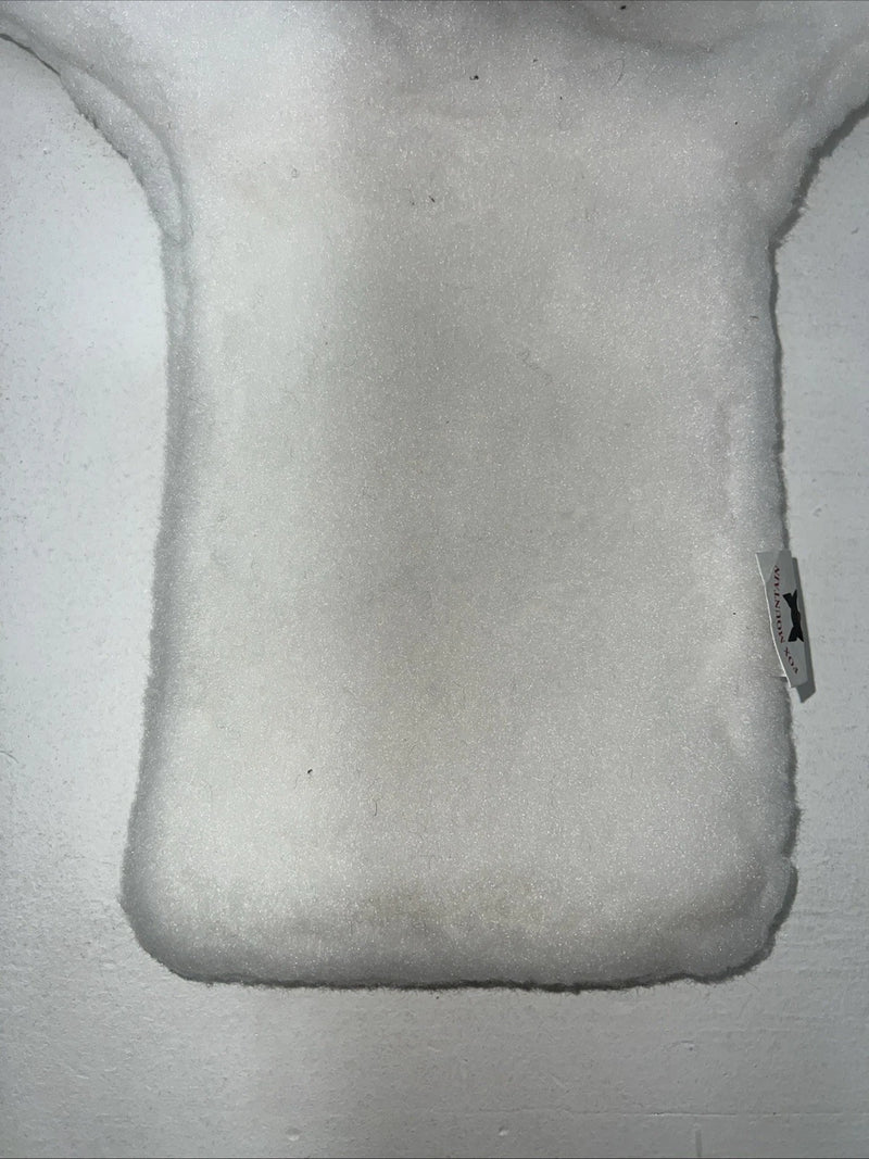 New Tough 1 White Wool Saddle Seat Cover #30-1001 PP-15