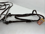 New Tough 1 Brown Nylon Browband Headstall With Bit Split Reins #42-7499 W-33