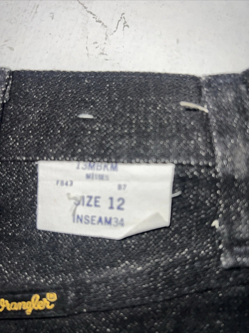 New Women’s Black Wrangler Pro Rodeo Cowboy Cut Denim Jeans. 12/34 C-25