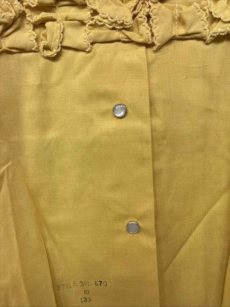 New Kids Karman Yellow Designed Long Sleeve Pearl Snap Size 10 YY-56