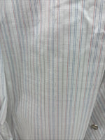 New Men’s H Bar C White Stripe Long Sleeve Pearl Snap 15 Medium J-46