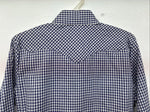 New Women’s Dickson Jenkins Blue Checker Long Sleeve Pearl Snap Size 32 LL-78