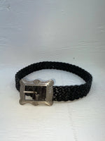New Black Genuine Leather Braided 28” Belt NN-5
