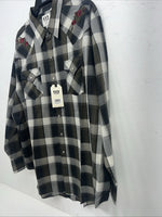 New Men’s Green Plaid Rose ELY cattleman Pearl Snap Long Sleeve Shirt. XXL G-66
