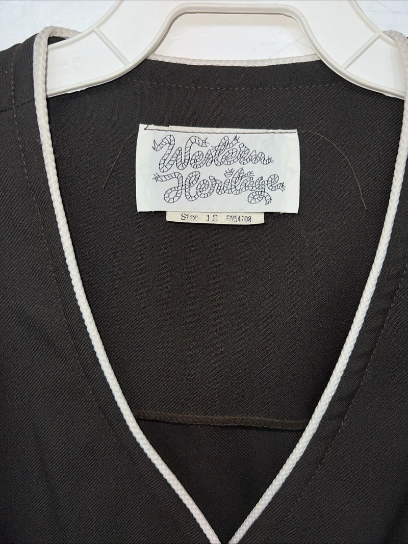 New Women’s Brown Western Heritage Western Show Vest 12 #54708 E-610