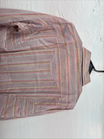New Men’s Tem Tex Pink Stripe Long Sleeve Pearl Snap 16.5 X 35 Large R-32