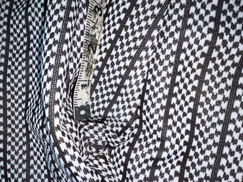 New Vintage Black And White Checkered Panhandle Slim Polyester Pants #8042 SS-71