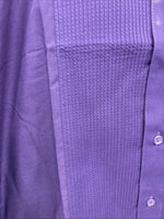 New Wayne Scott Dark Purple Long Sleeve Button Up English Shirt Small X-96