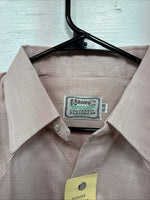 New Men’s H Bar C Pink Long Sleeve Pearl Snap 15.5 Medium J-43