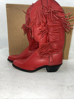 New Women’s Red Fringe Capezio Cowboy Boots. L 693 6 M. 19-33