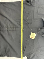 New Men’s ELY Cattleman Black Short Sleeve Pearl Snap 17 XL CC-8