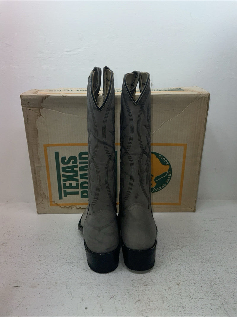 New Men’s Gray Texas Brand Cowboy Boots. 6802 6.5 6 1/3 D. 1-29