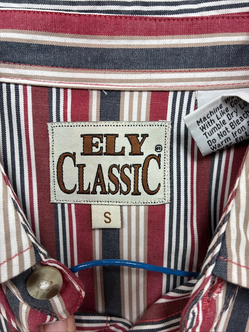 New Kids ELY Classic Red Stripe Long Sleeve Pearl Snap Small DD-19