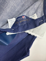New Women’s Panhandle Slim Blue Polkadot Long Sleeve Button Up Size 32 3B-5