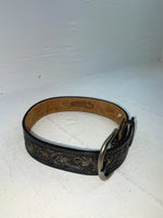 New Black Genuine Leather Nocona Tooled 18” Belt #331 NN-72