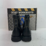 New Women’s Black Lace up Steel Toe Acme Cowboy Boots. 8075 10 M. 15-125