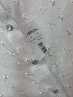 New Women’s White Horse White Designed Short Sleeve Pearl Snap Large II-88