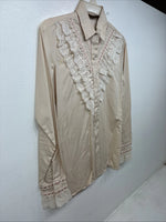 New Women’s H Bar C Designed Tan Long Sleeve Bottom Up Side 30 TT-17