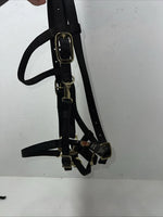 New Fabtron Black Nylon Halter/Bridle Trail Combo With Split Reins #NP54-5 W-43