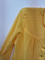 New Womens Dickson Jenkins Yellow Long Sleeve Pearl Snap Medium LL-108