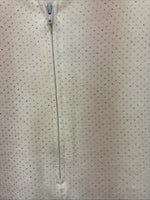 New Tadaski Cream Gem Long Sleeve Half Zip Showing Bodysuit Small TT-44