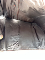 New Men’s Orange Leather Pioneer Wear Vest 46 #10291 L-603
